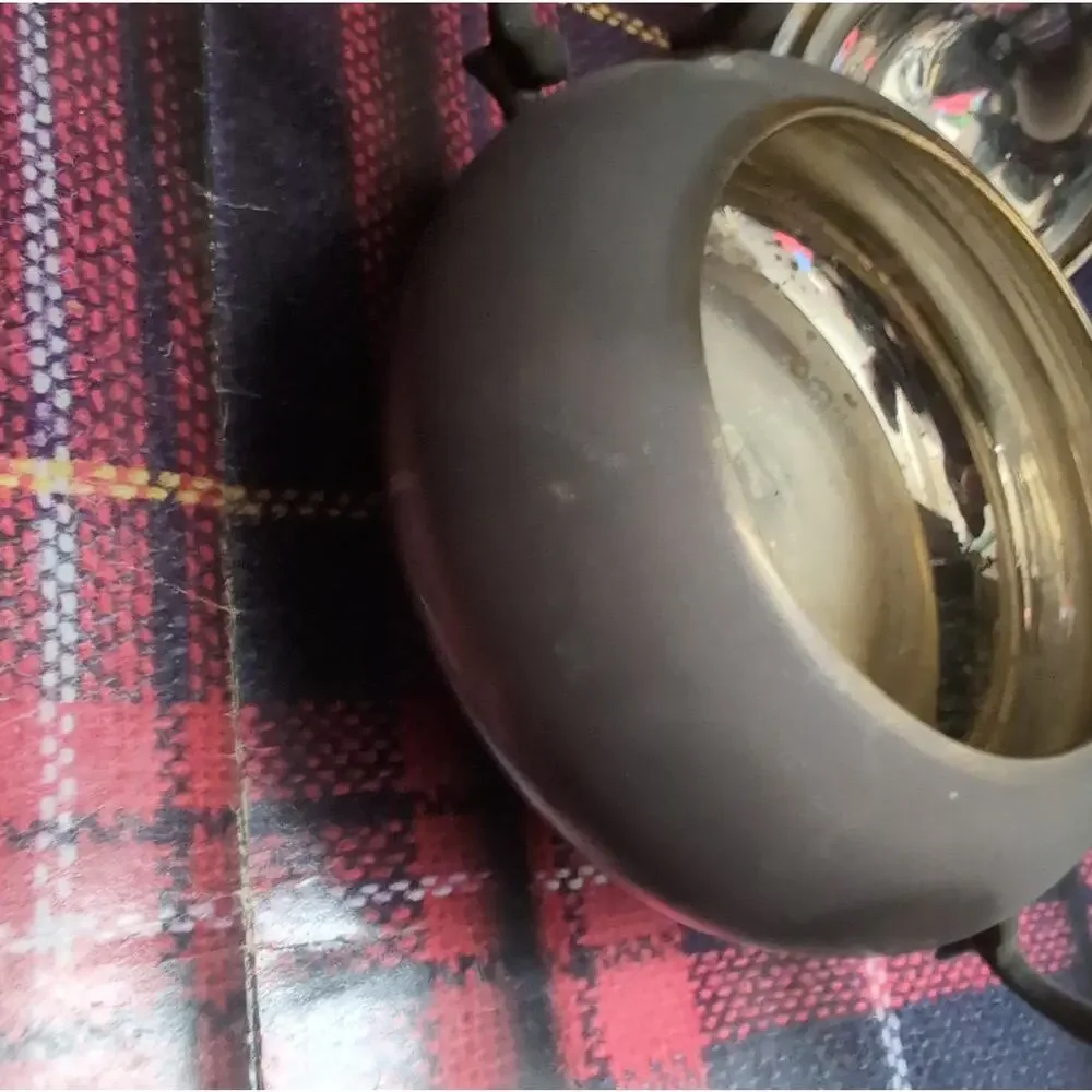 silver-plated crumb catcher mid-20th-century Vintage With Lid